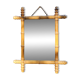 Miroir bois tourné façon bambou années 30