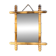 Miroir bois tourné façon bambou années 30
