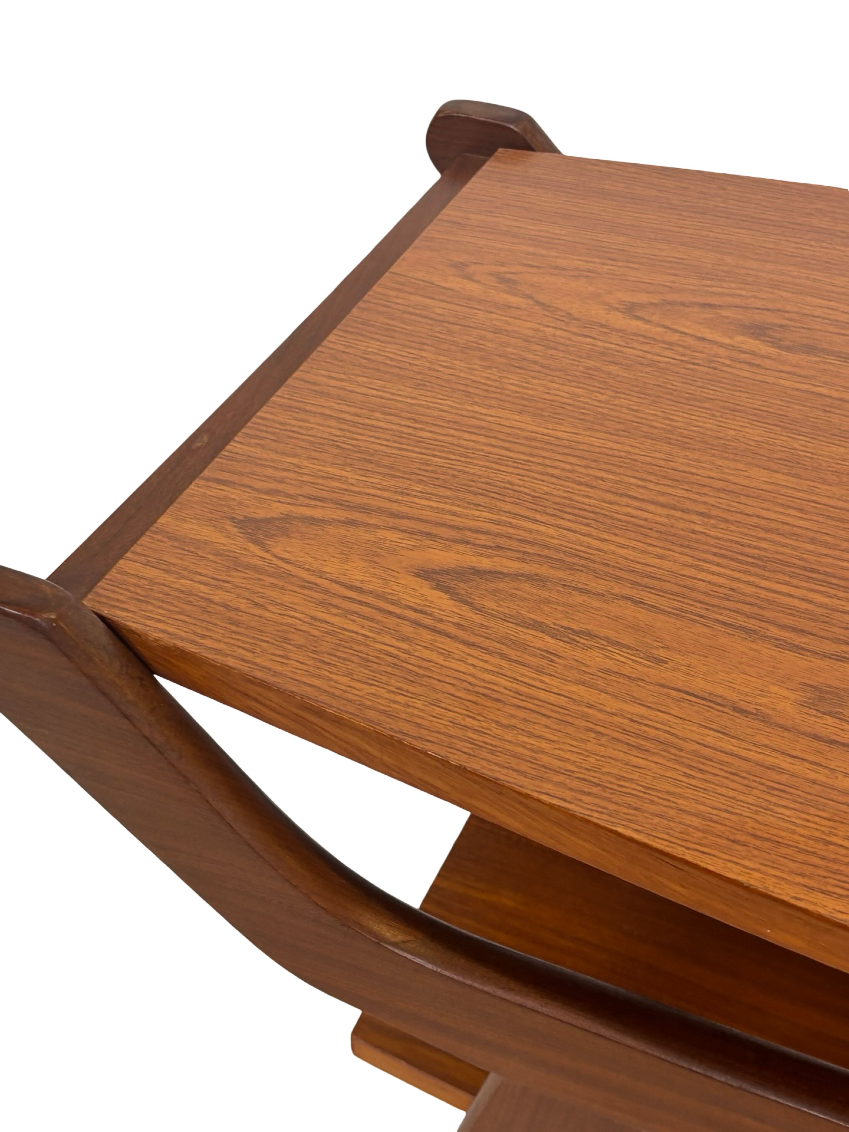 Vintage coffee table teak veneer 1960s design