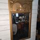 Trumeau art déco doré, miroir biseauté