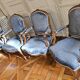 set of 4 Louis XV armchairs with queen's backs