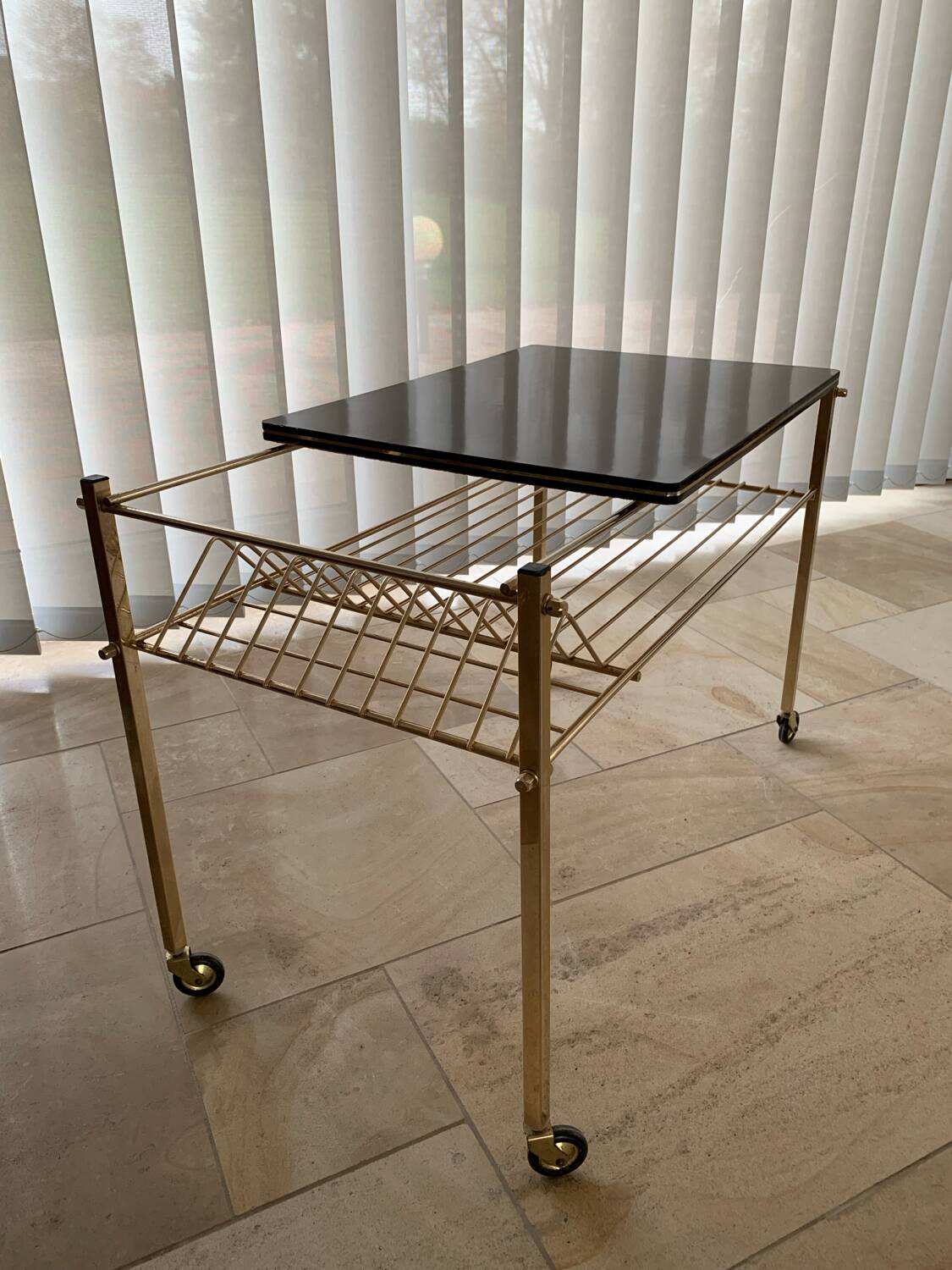 Vintage 60's vinyl side table/coffee table