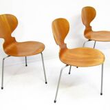 Six Chaises Ant en Teck par Arne Jacobsen pour Fritz Hansen