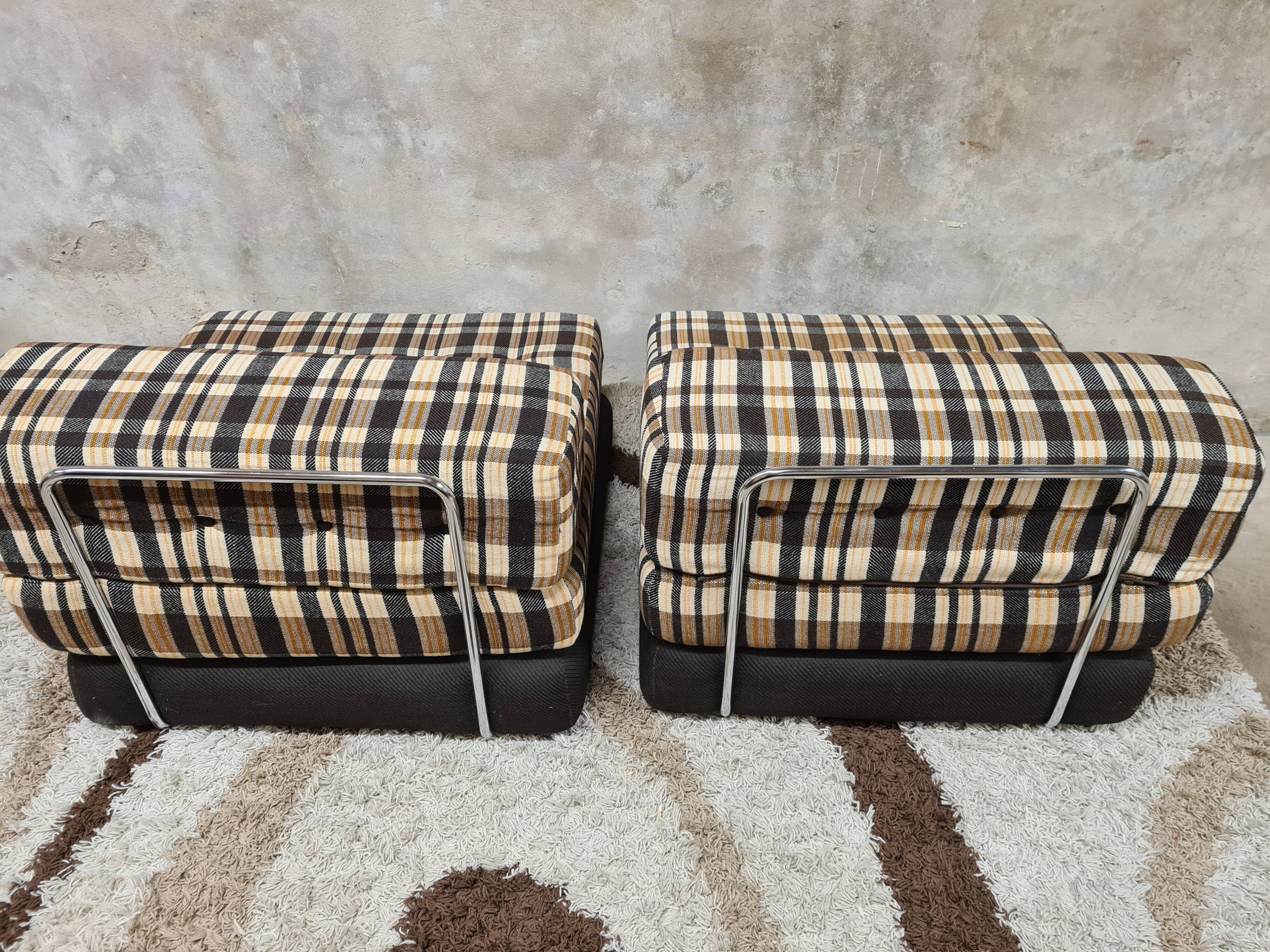 Paire de fauteuil lounge année 70' vintage