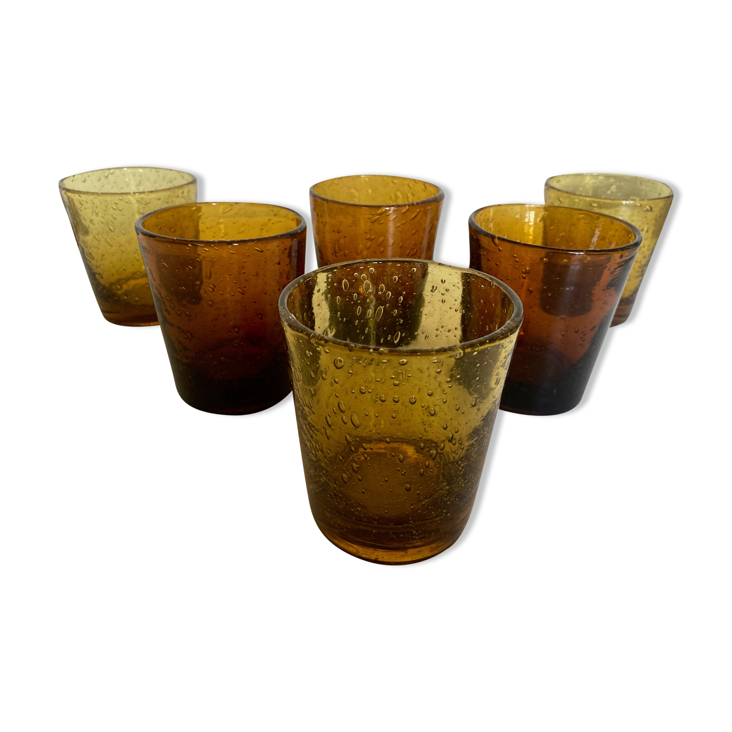 Set de 6 verres de Biot 1960