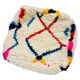 Berber floor cushion, Beni ouarain, Boujaad, Azilal Moroccan pouf pure wool 60 x 60 x 20 cm
