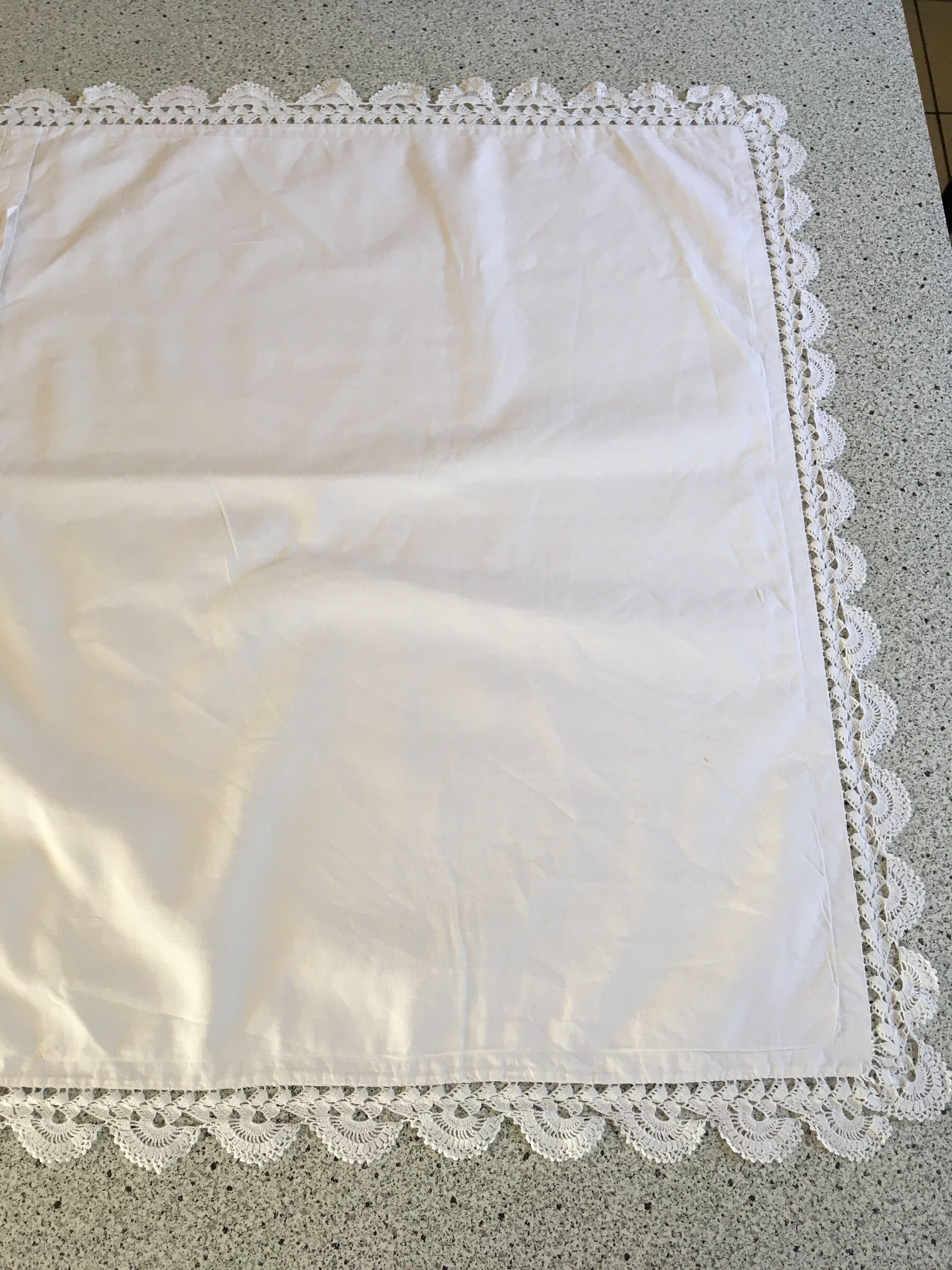 1900s lace square pillowcase