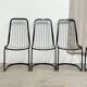 4 black wire metal chairs