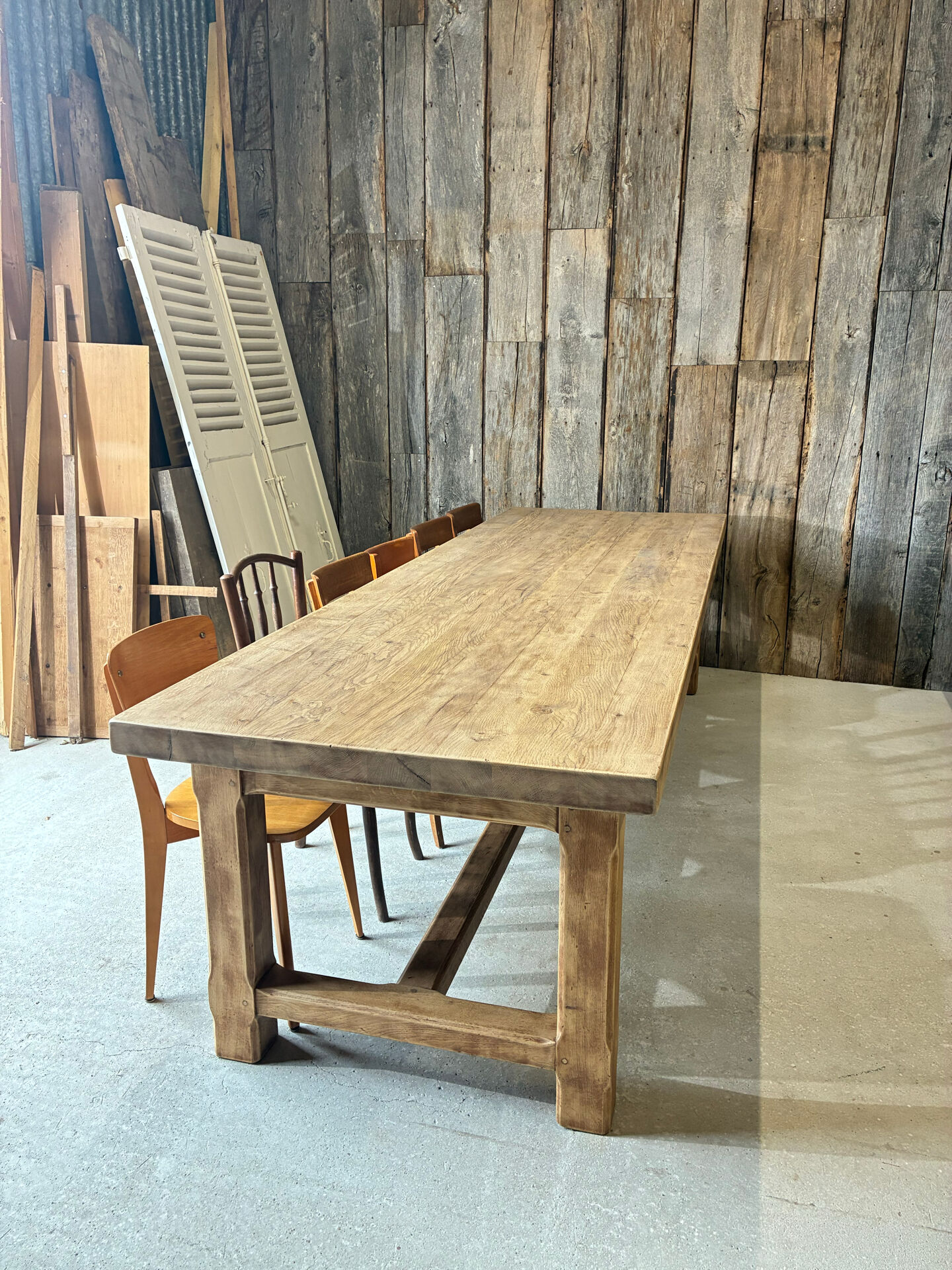 XXL farmhouse table in solid oak