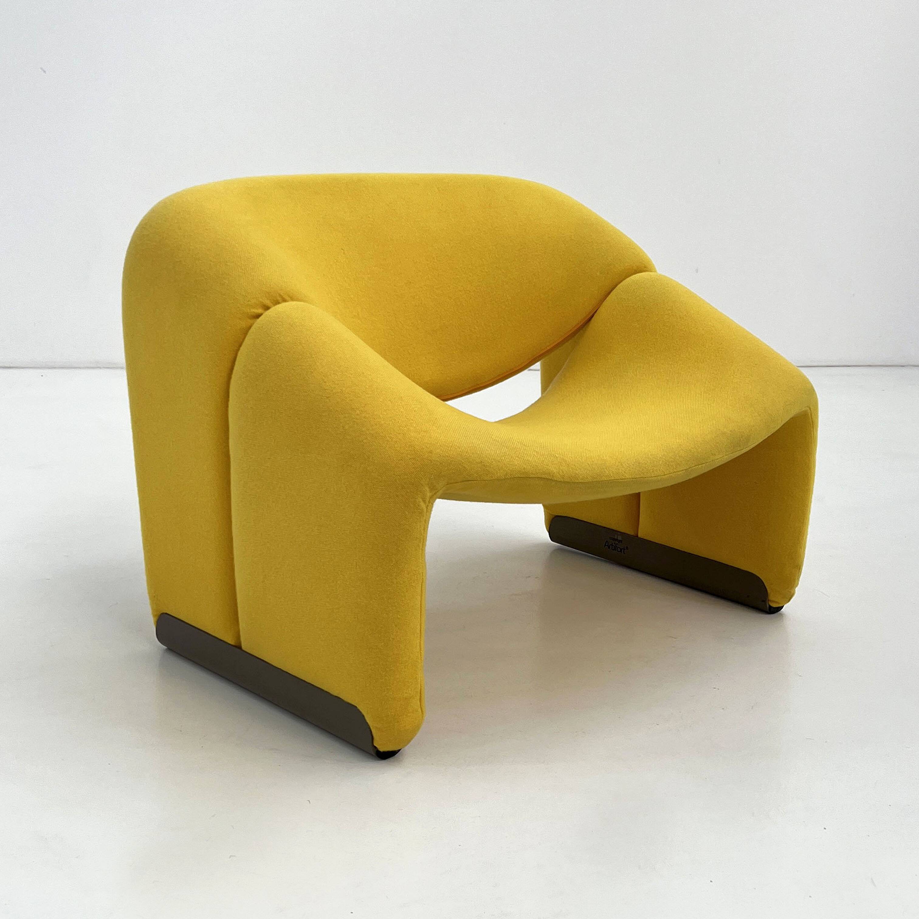 Fauteuil Jaune F598 Groovy de Pierre Paulin pour Artifort, 1970
