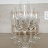 Klein crystal champagne flutes