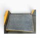 Vintage blue armchair/daybed/sofa bed with yellow accents.