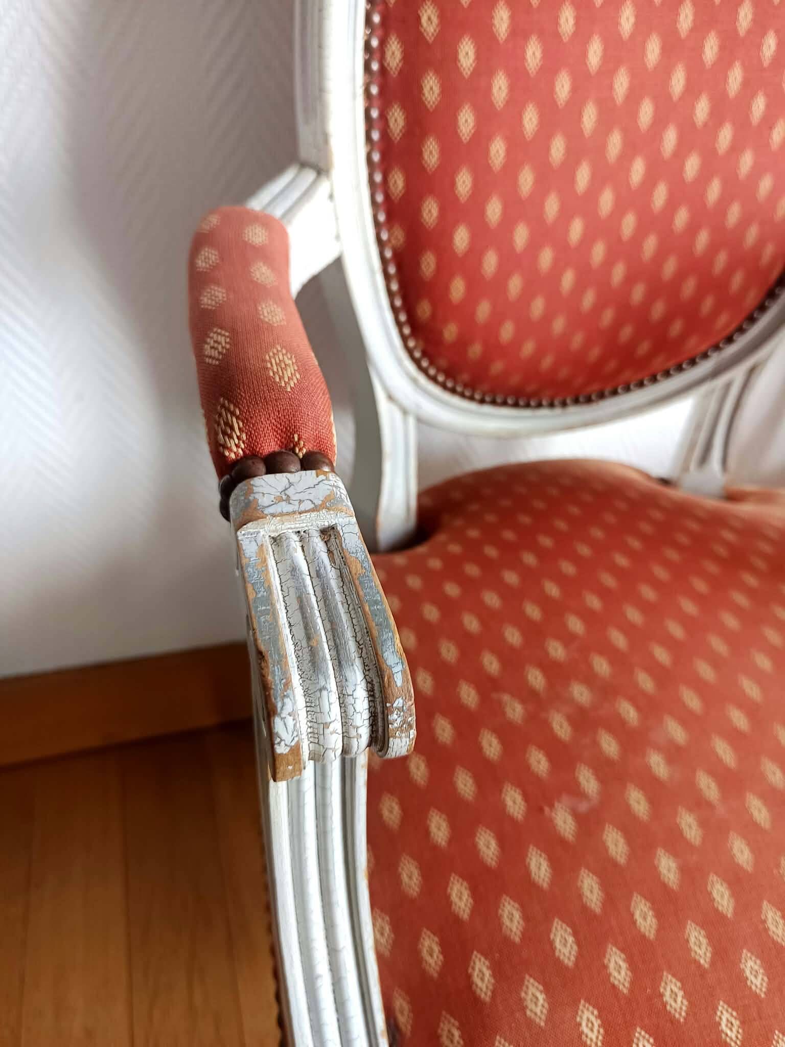 Pair of Louis XVI medallion cabriolet armchairs