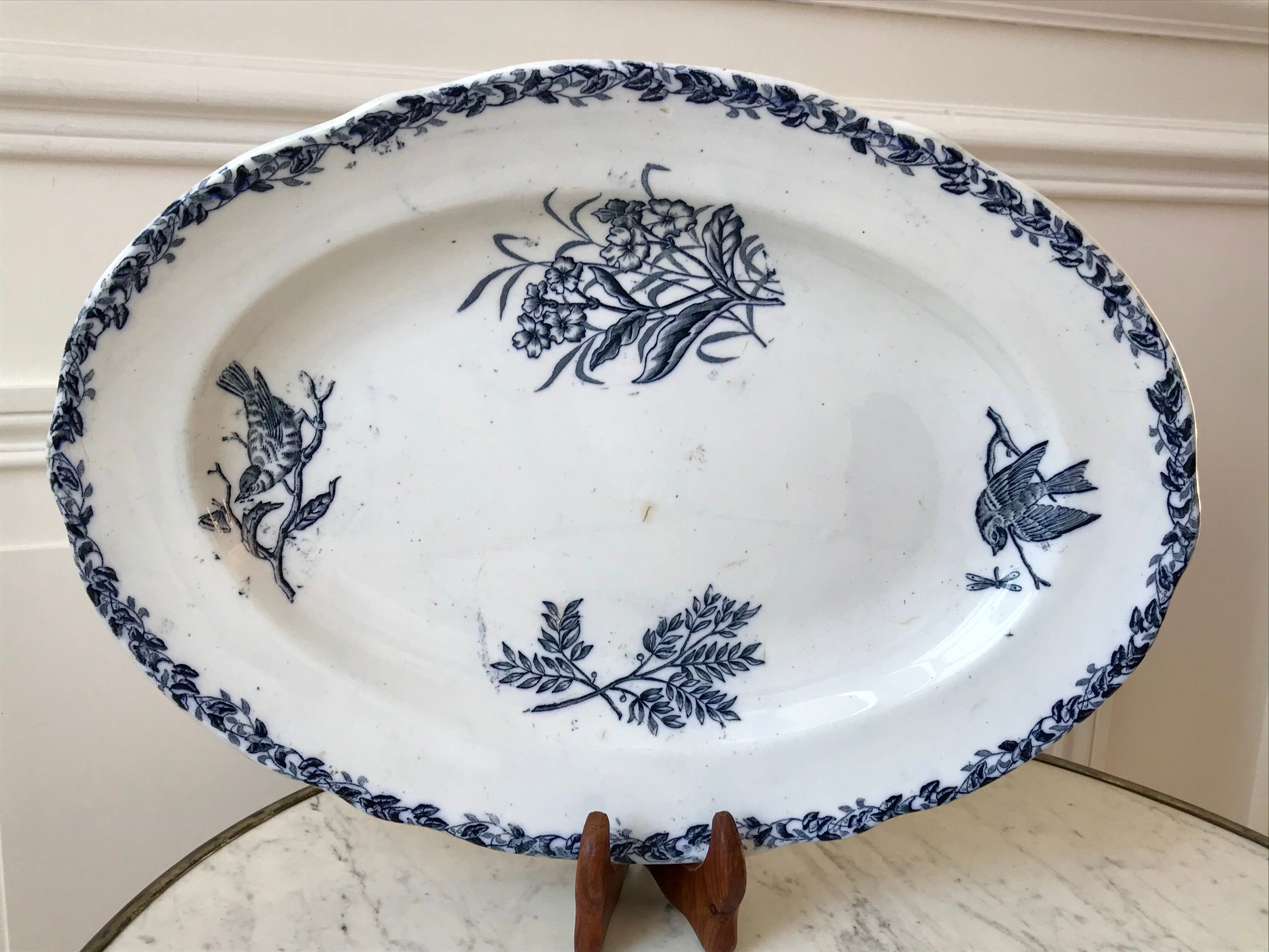 Oval dish Terre de Fer early nineteenth