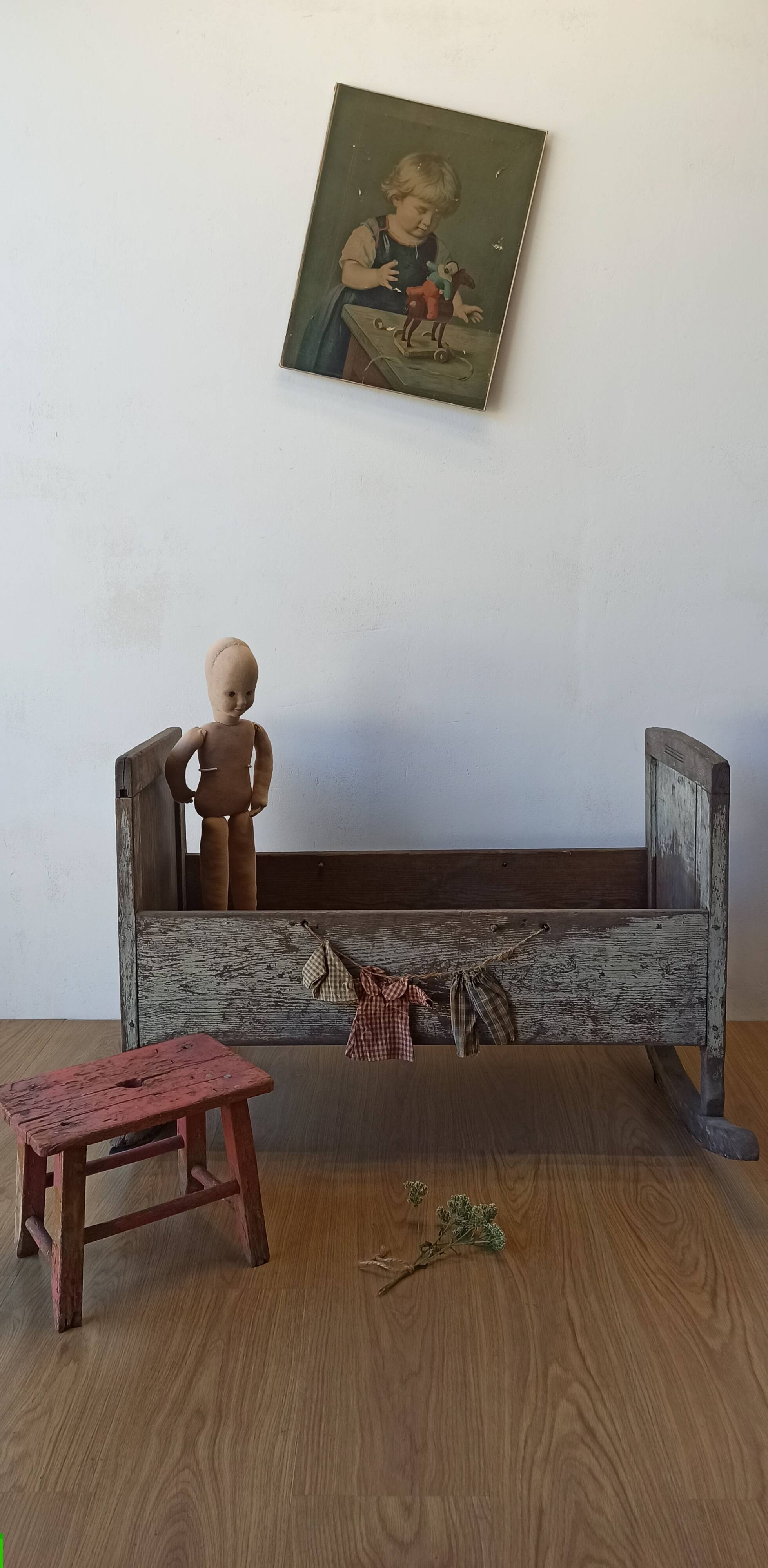 Old, antique cradle.