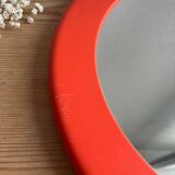 Syla vintage orange round plastic mirror