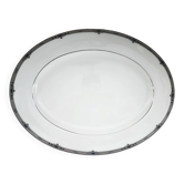 Large oval dish in English porcelain Wedgwood Amherst pattern.