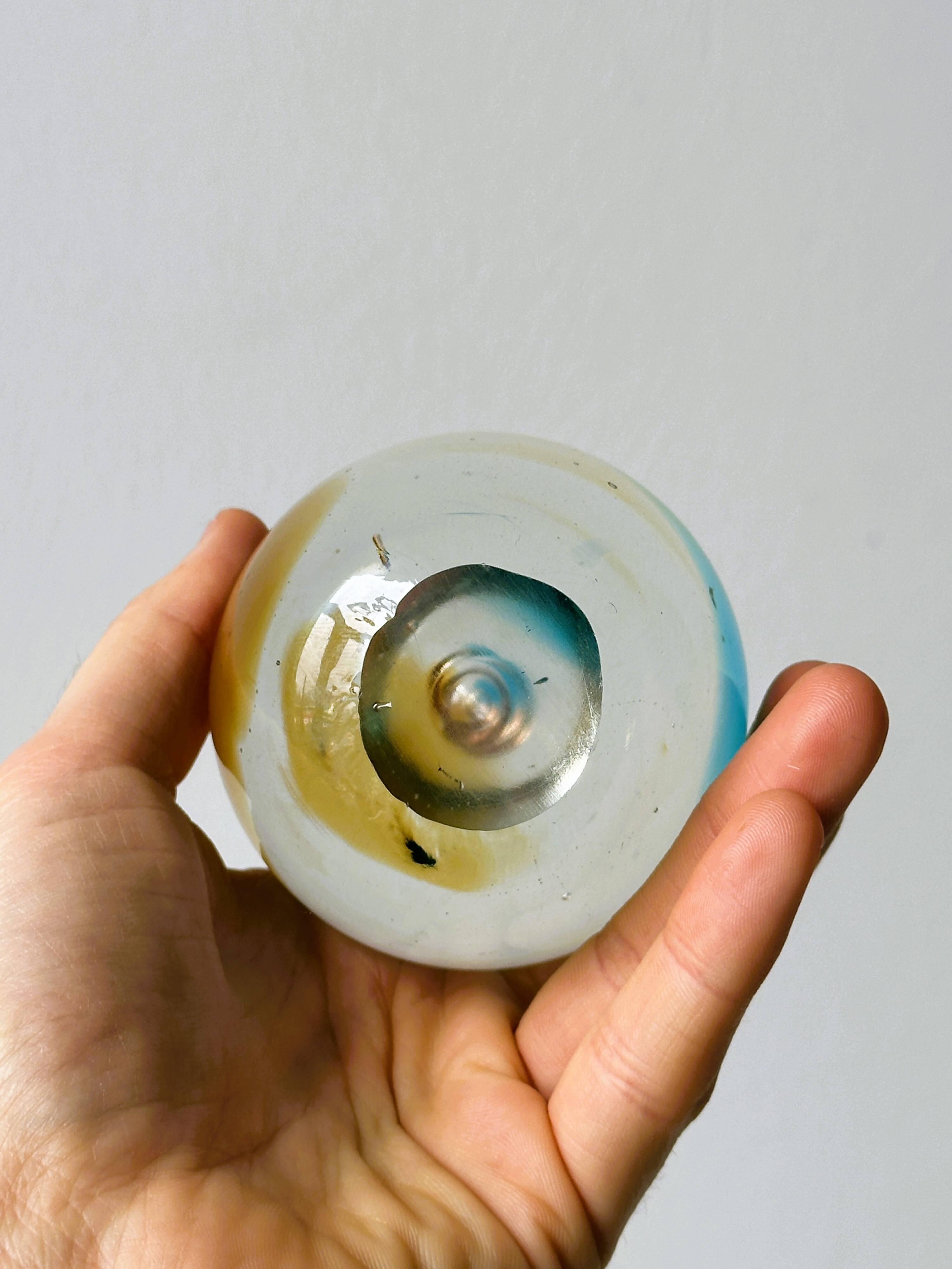 Multicolored Blown Glass Paperweight