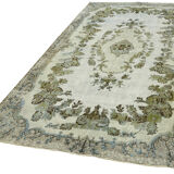 Hand-knotted antique anatolian 1970s 206 cm x 318 cm blue carpet