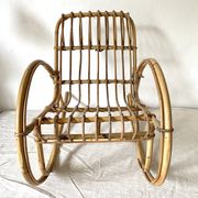 Fauteuil Rocking chair en rotin pour enfant