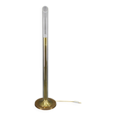 Lampadaire en métal doré et verre, Tchécoslovaquie XXe siècle