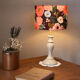 Lampe vintage rénovée – abat-jour fleuri fait main