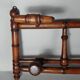 Old wooden wall coat rack turned bamboo style Good condition SB907