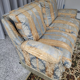 Jacquard fabric sofa with feather filling