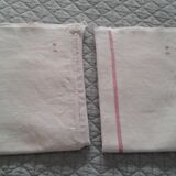 2  linen/hemp cloths.embroidered MS