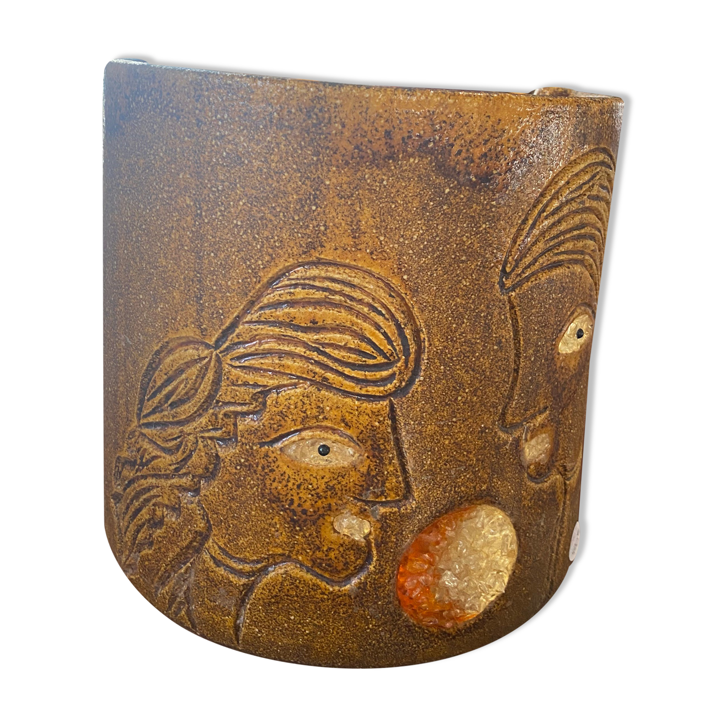 Wall lamp in ceramic and Accolay resin