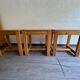 Set of 3 solid wood stools – Rustic mountain design