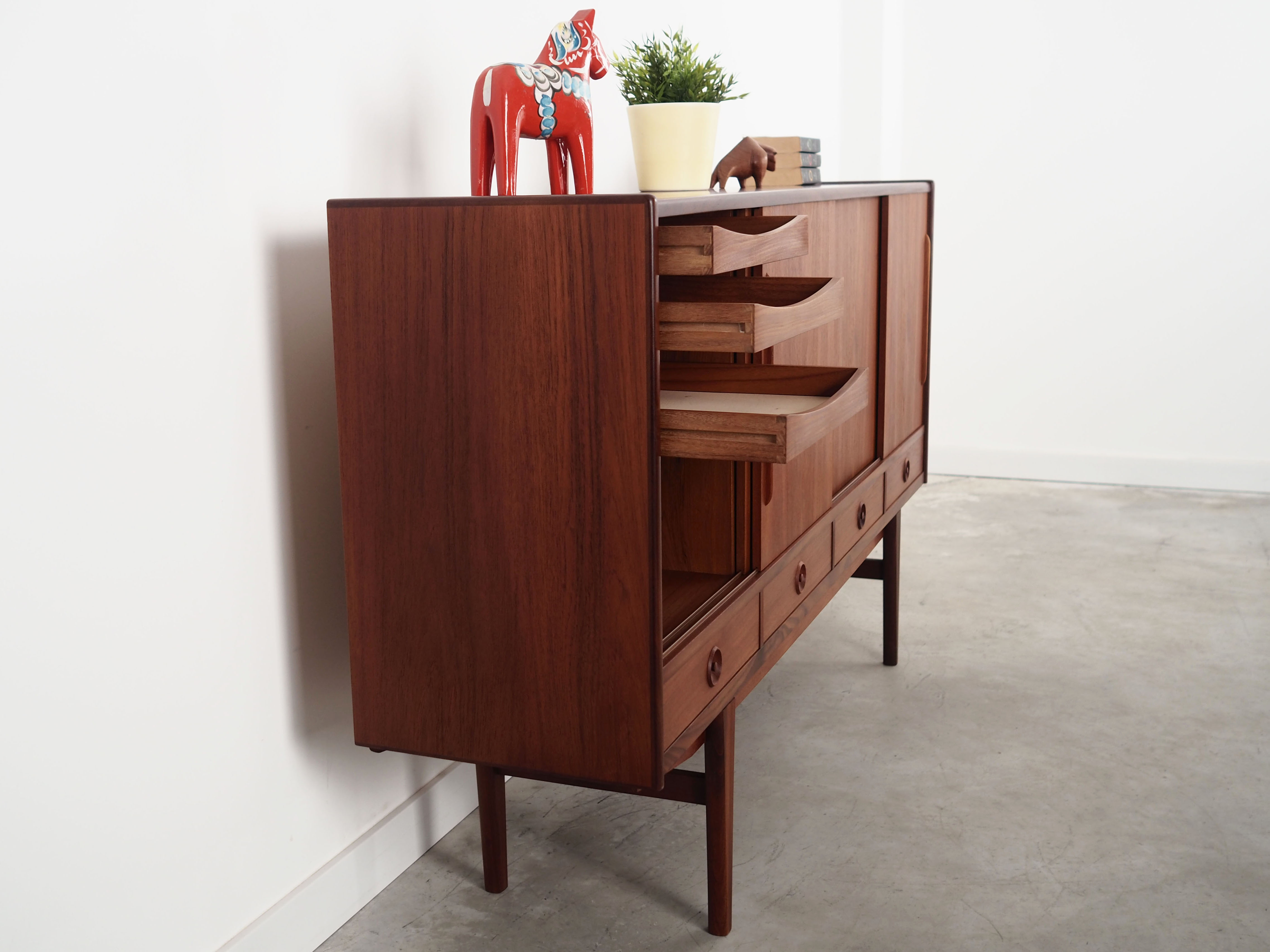 Teak highboard, Danish design, 1960s, production: Denmark