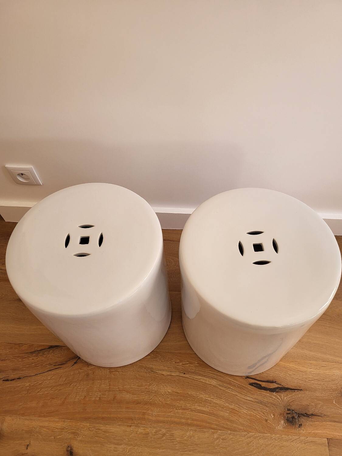 2 ceramic side tables, AMPM