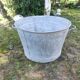 Old round zinc basin