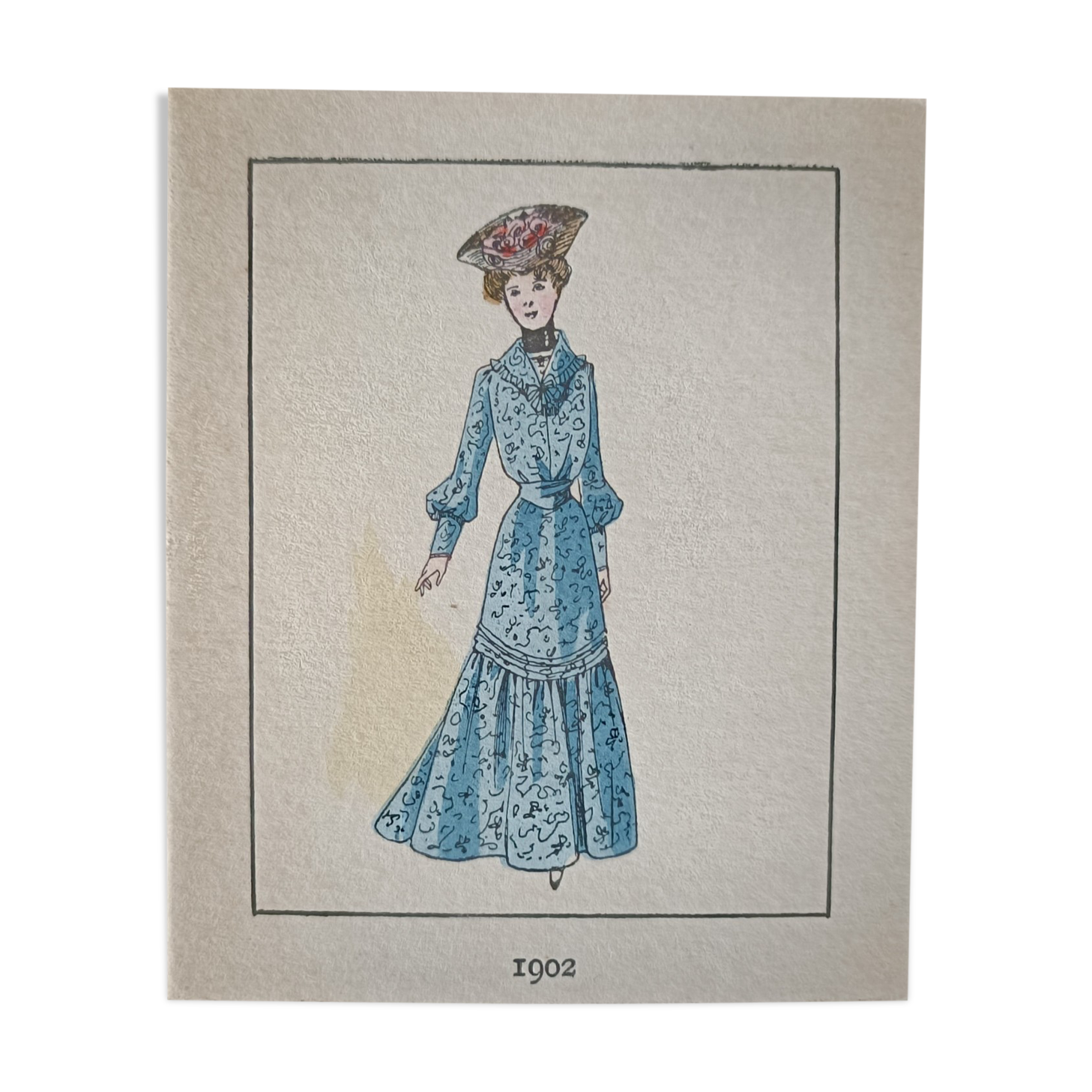 Colorful Art Deco fashion stencil