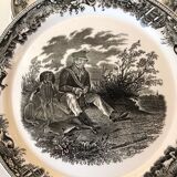 Set of 4 dessert plates from Villeroy - Boch Collection Artemis, theme "The Hunter at Rest"