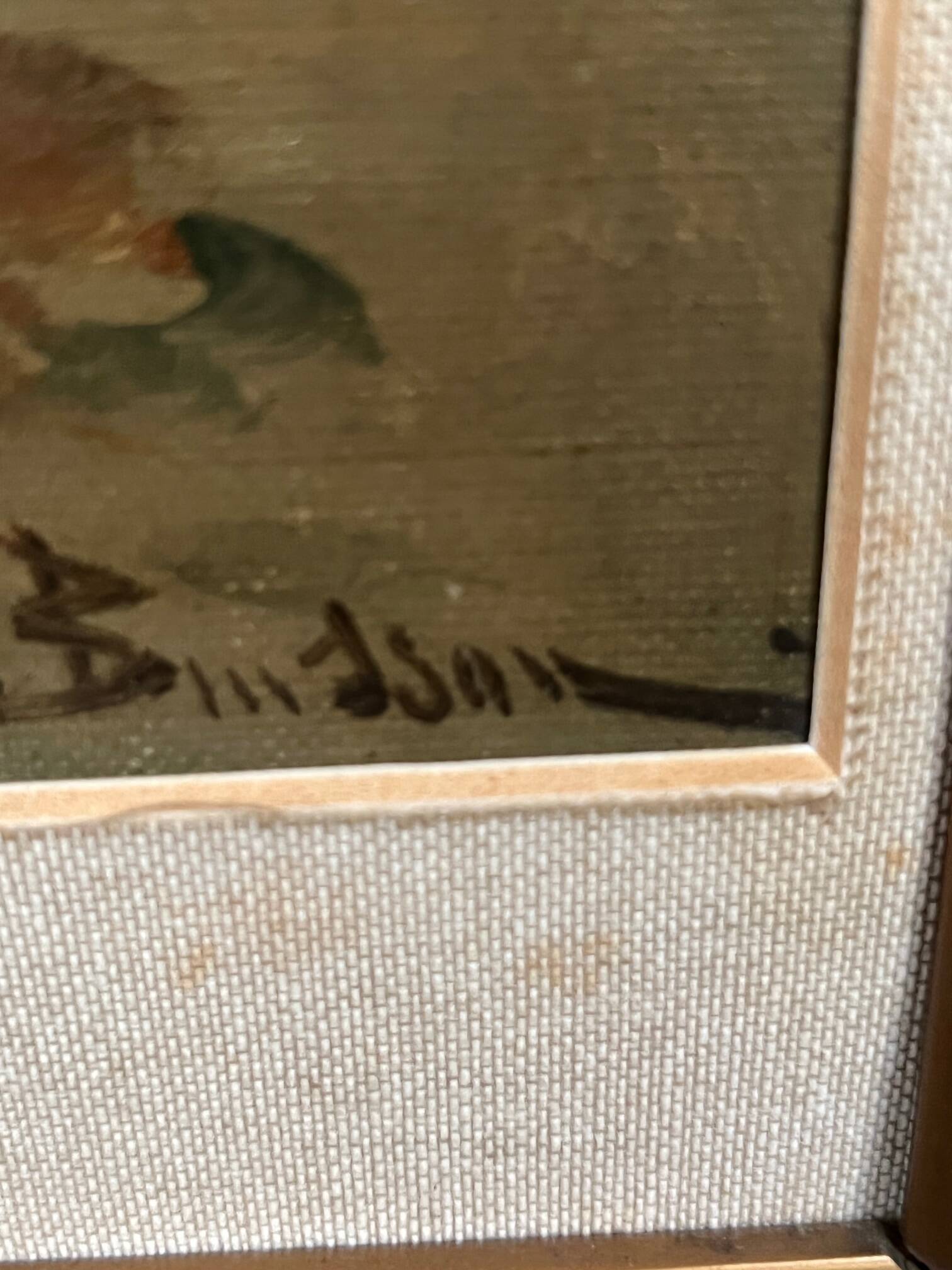 Still life with flowers. Oil on canvas. Artist's signature.