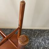 Varnished wooden stool