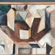 Original Swedish Oil on Canvas – “Komposition” by Arne Tengblad Vintage