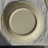 Set consisting of 6 beige flat plates with a blue rim + 3 deep plates.