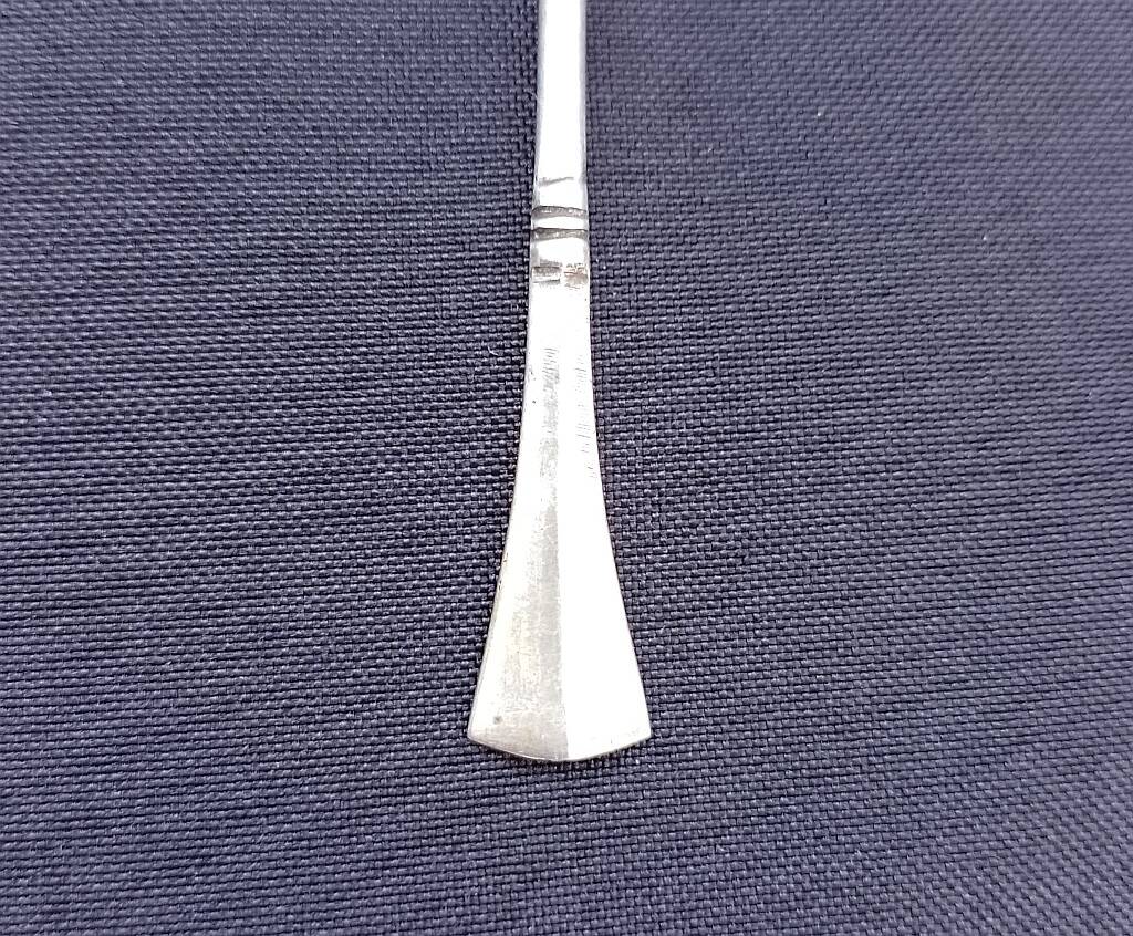 Art Deco 800 Silver Teaspoon Demitasse Marked Set of 6