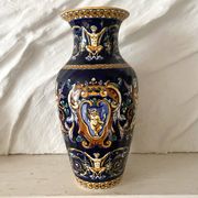 Earthenware vase from Gien with Renaissance decoration.
