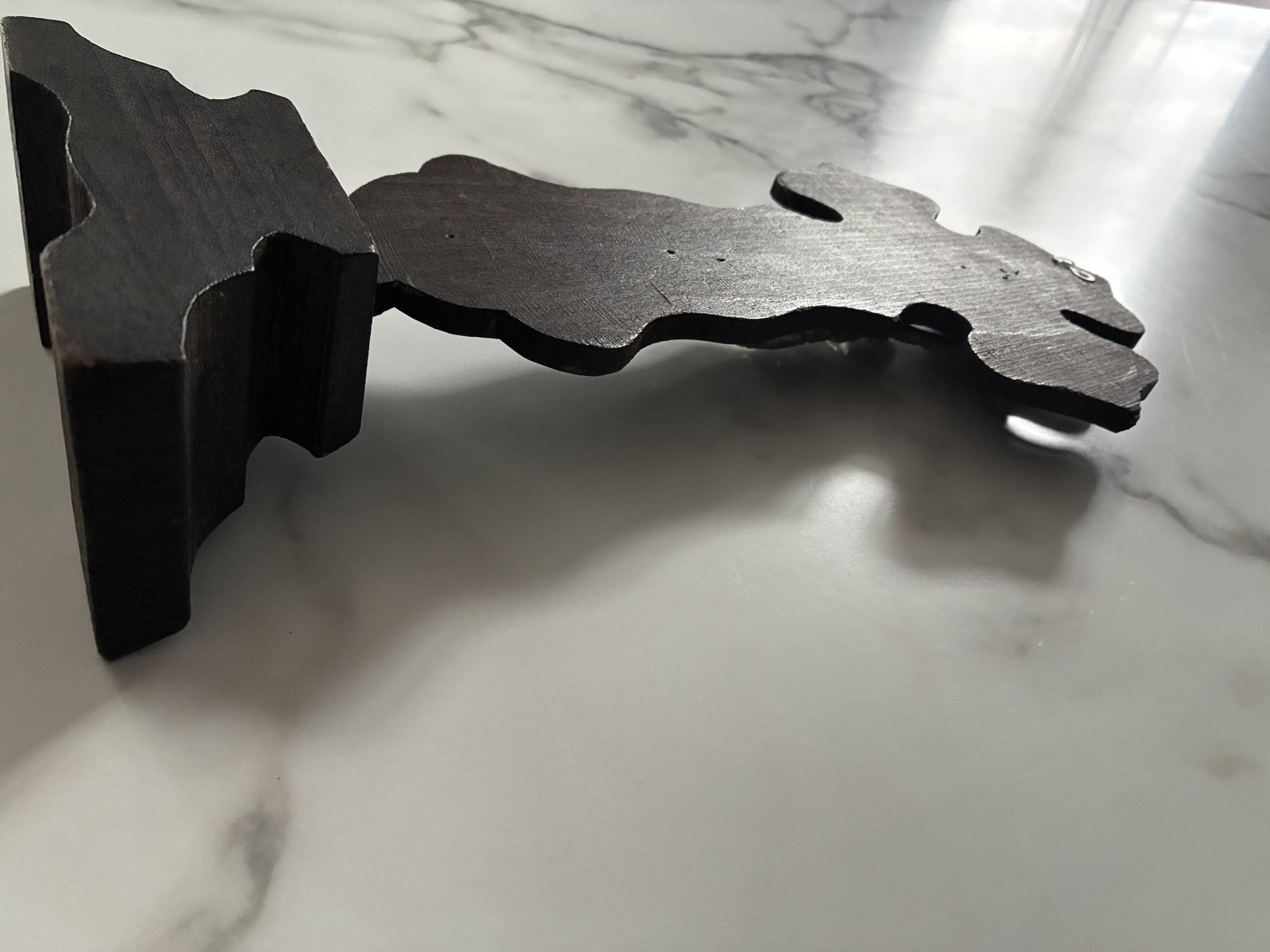 Ancient crucifix 36.5 cm on a base