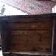 Old chest wood and studded leather