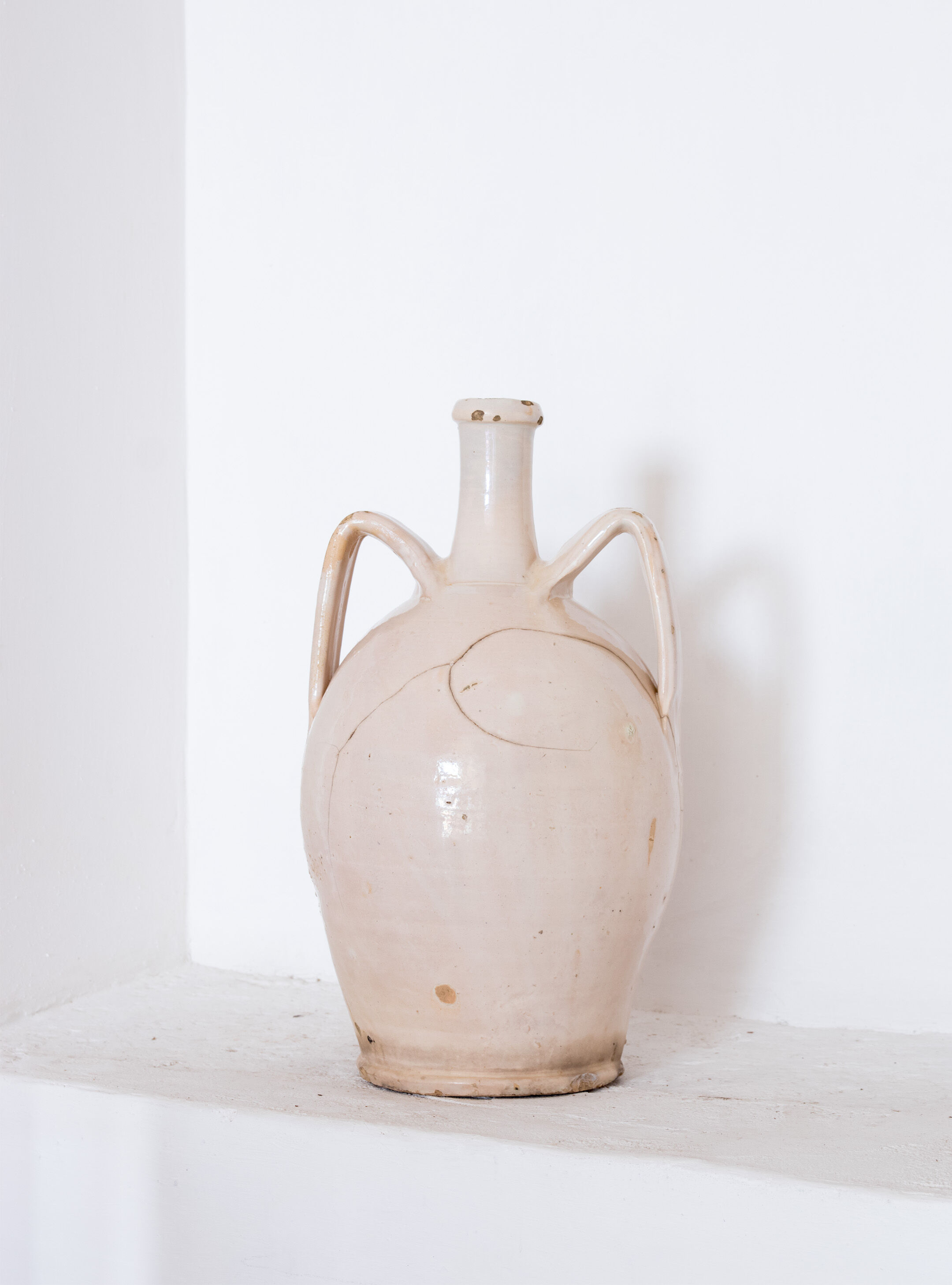 Antique ceramic white vase