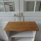 Vintage low depth bookcase in pearl grey interior oak with waxed finish.