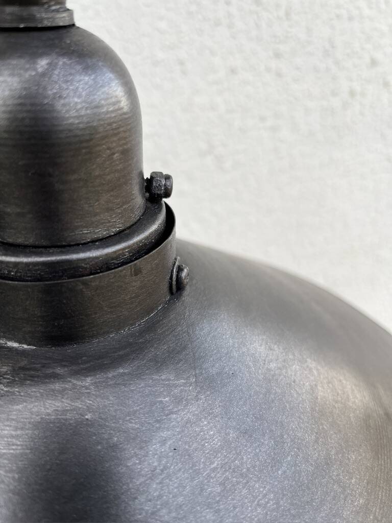 Industrial metal pendant light with mirror