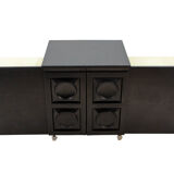 Brutalist bar in ebonized oak, Belgium, 1970