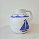Hand-painted ceramic vase "Boat" - Signature Pauline