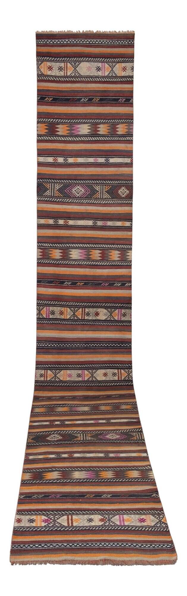 Vintage Turkish hallway rug 80x512 cm
